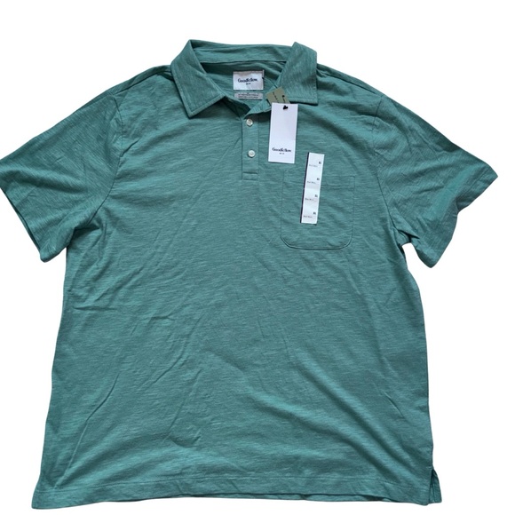 Goodfellow & Co Other - Goodfellow & Co Men’s Green Short Sleeve Polo w/ No Roll Collar NWT Size XL